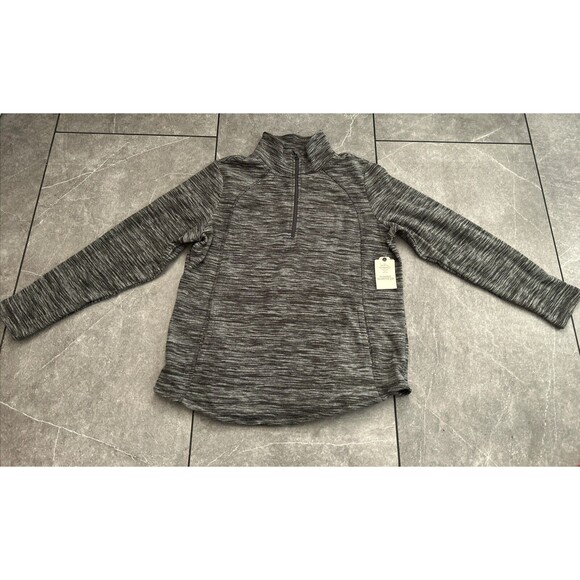 St. John's Bay Classic Quarter Zip, Women's Size Petite M, Gray NWT NEW MSRP $32 - Picture 1 of 9